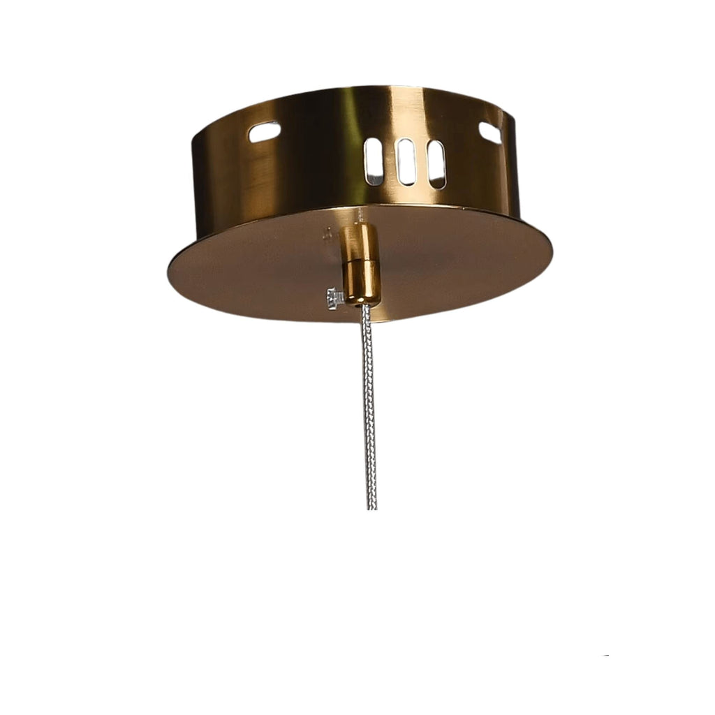 Elegante Lampada Pendente con Paralume in Vetro e Motivo Fatato