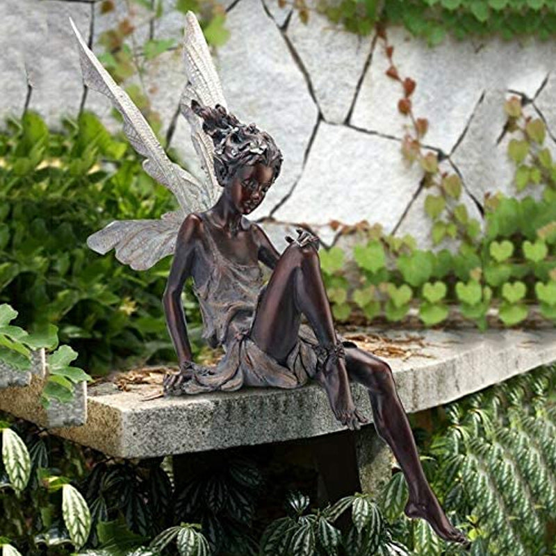 Statua da Giardino Fatata in Resina | Decorazione da Giardino Elfo | Resistente alle Intemperie | Stonewing
