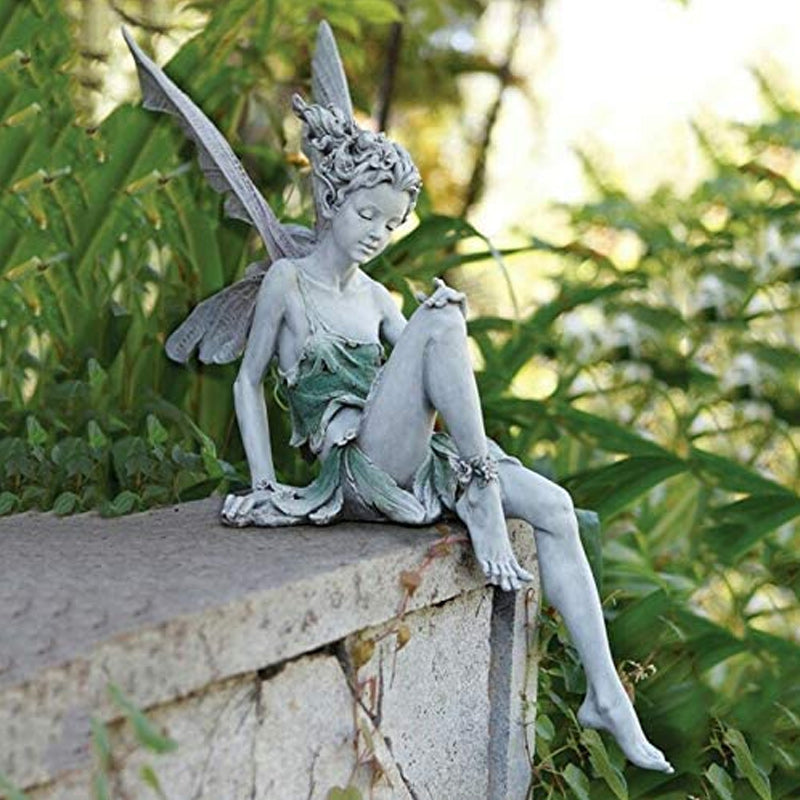 Statua da Giardino Fatata in Resina | Decorazione da Giardino Elfo | Resistente alle Intemperie | Stonewing