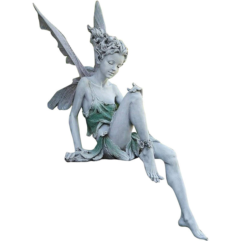Statua da Giardino Fatata in Resina | Decorazione da Giardino Elfo | Resistente alle Intemperie | Stonewing