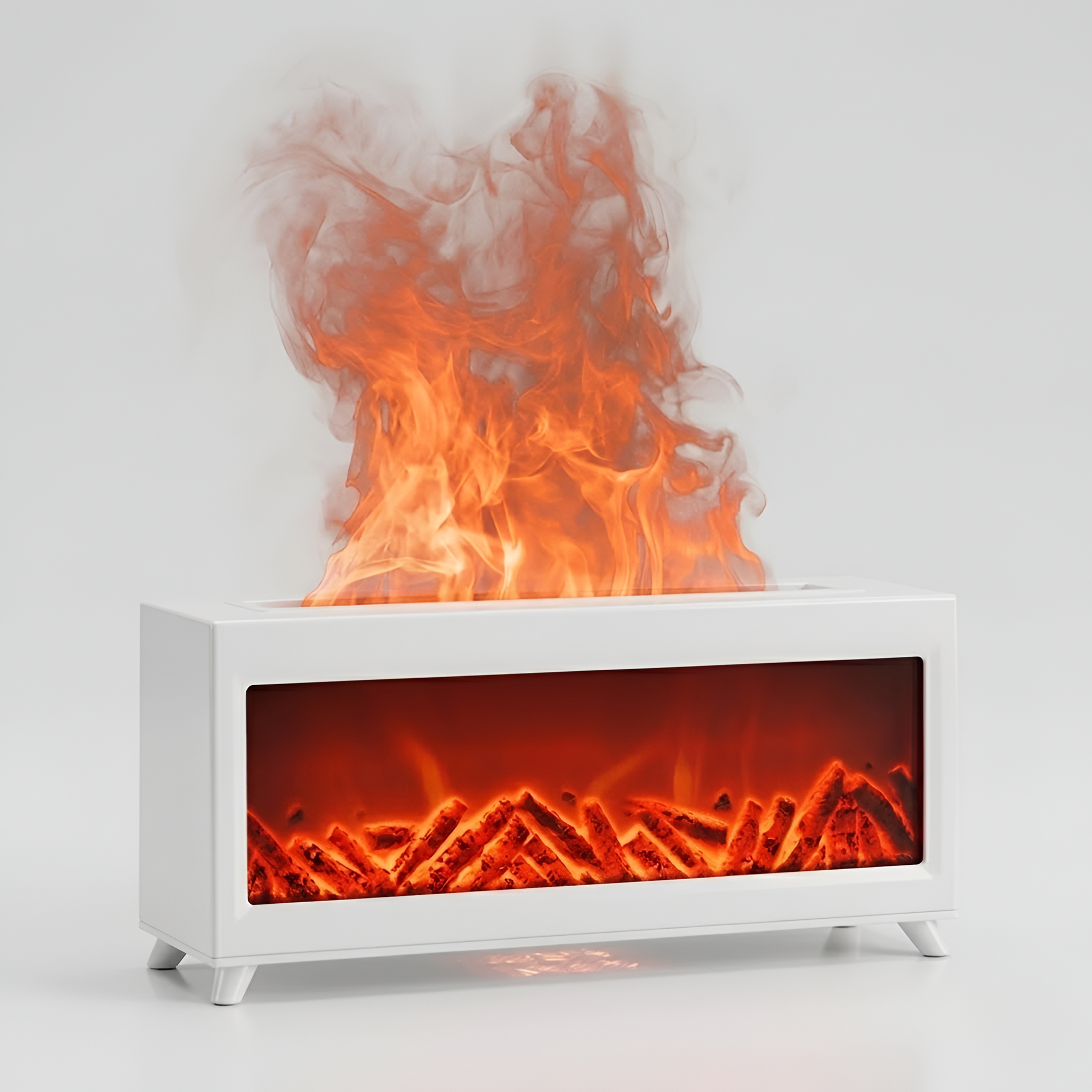 Wrenley - Diffusore di aromi con effetto fiamma, umidificatore e luce d'atmosfera