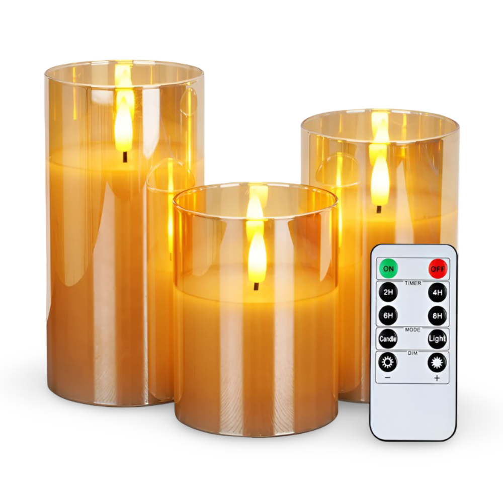 GlowFold – Candele LED ignifughe con design 3D e telecomando