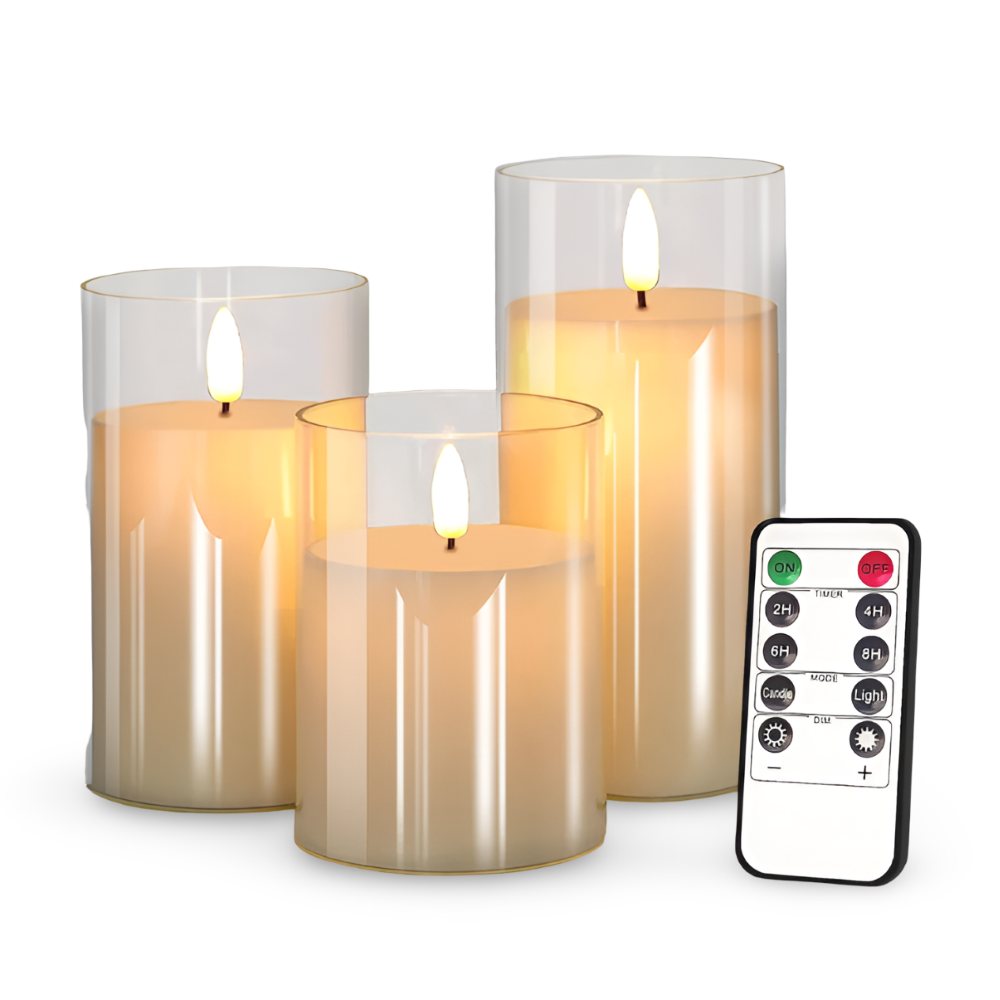 GlowFold – Candele LED ignifughe con design 3D e telecomando