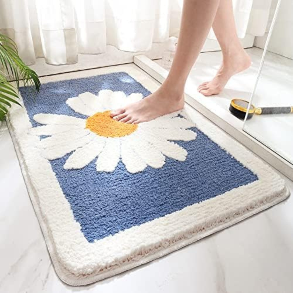 Tappetino da Bagno Floreale Plush Fleur