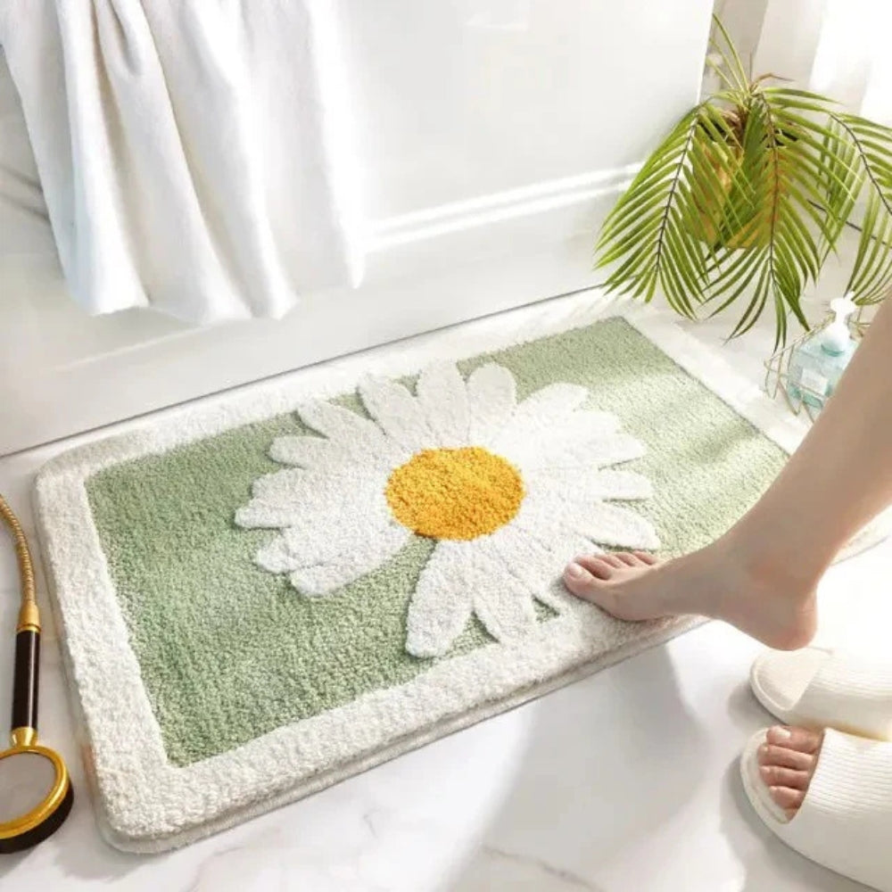 Tappetino da Bagno Floreale Plush Fleur