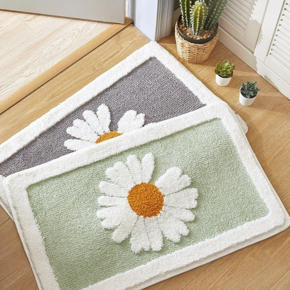 Tappetino da Bagno Floreale Plush Fleur