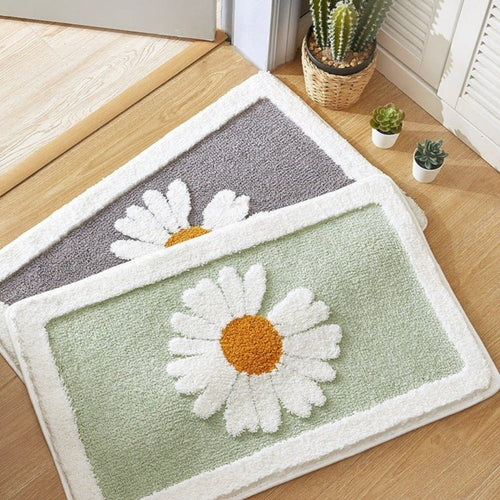 Tappetino da Bagno Floreale Plush Fleur