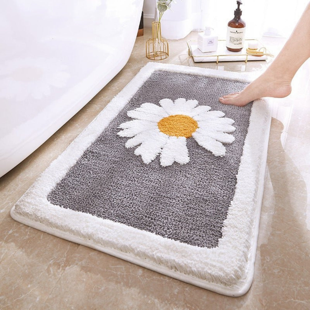 Tappetino da Bagno Floreale Plush Fleur