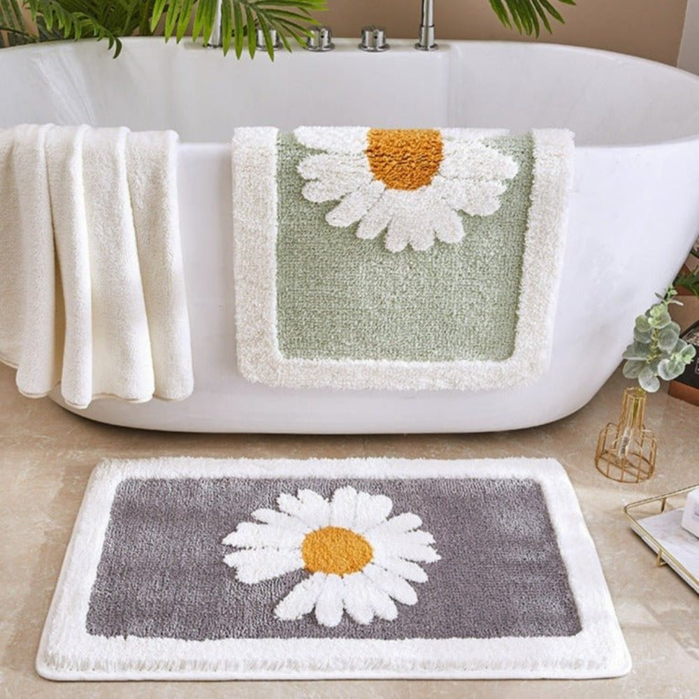 Tappetino da Bagno Floreale Plush Fleur