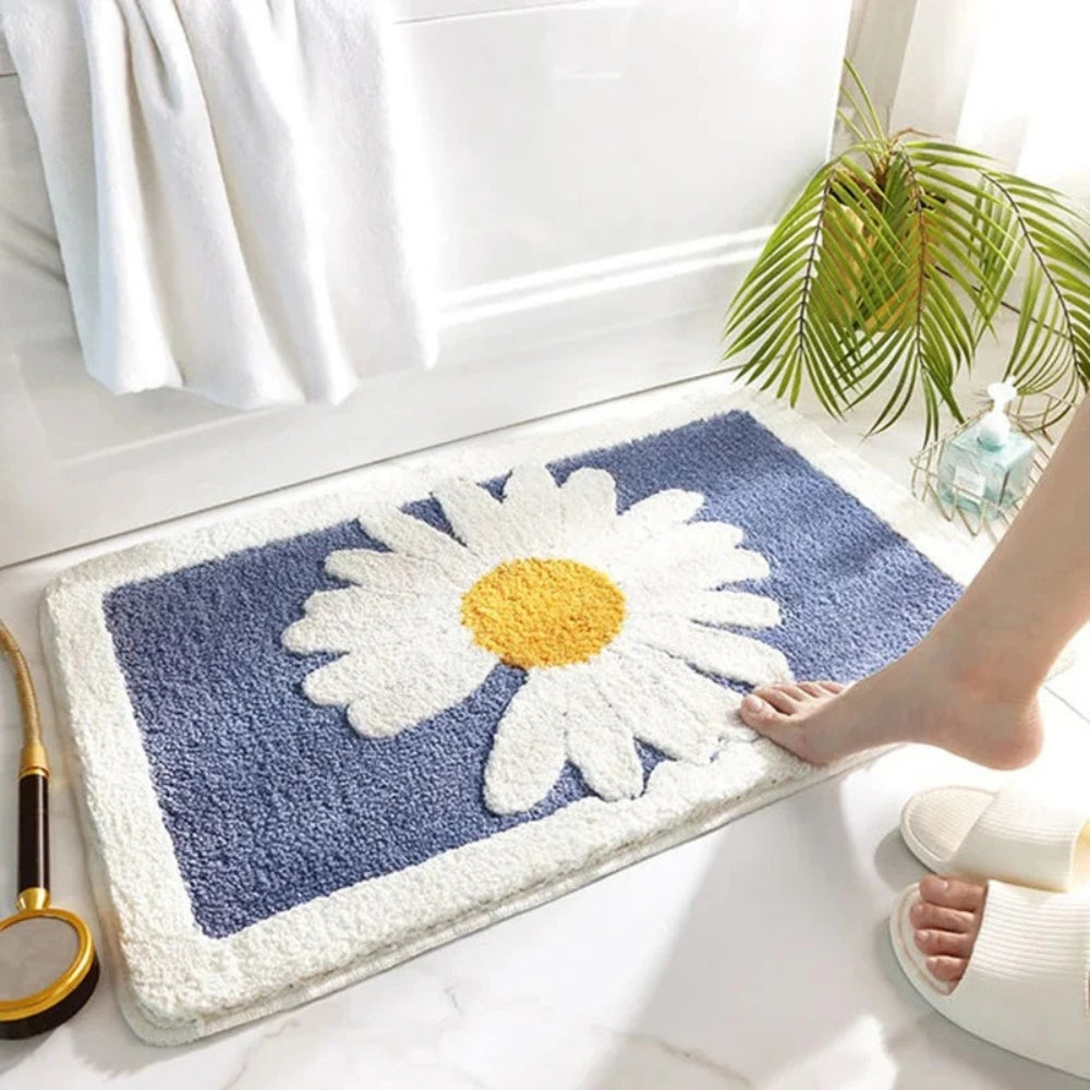 Tappetino da Bagno Floreale Plush Fleur