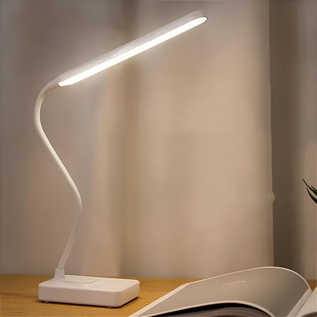 Lampada da Scrivania Regolabile LumoFlex – Ricaricabile o da Collegare con Stelo Flessibile e Luce Dimmerabile