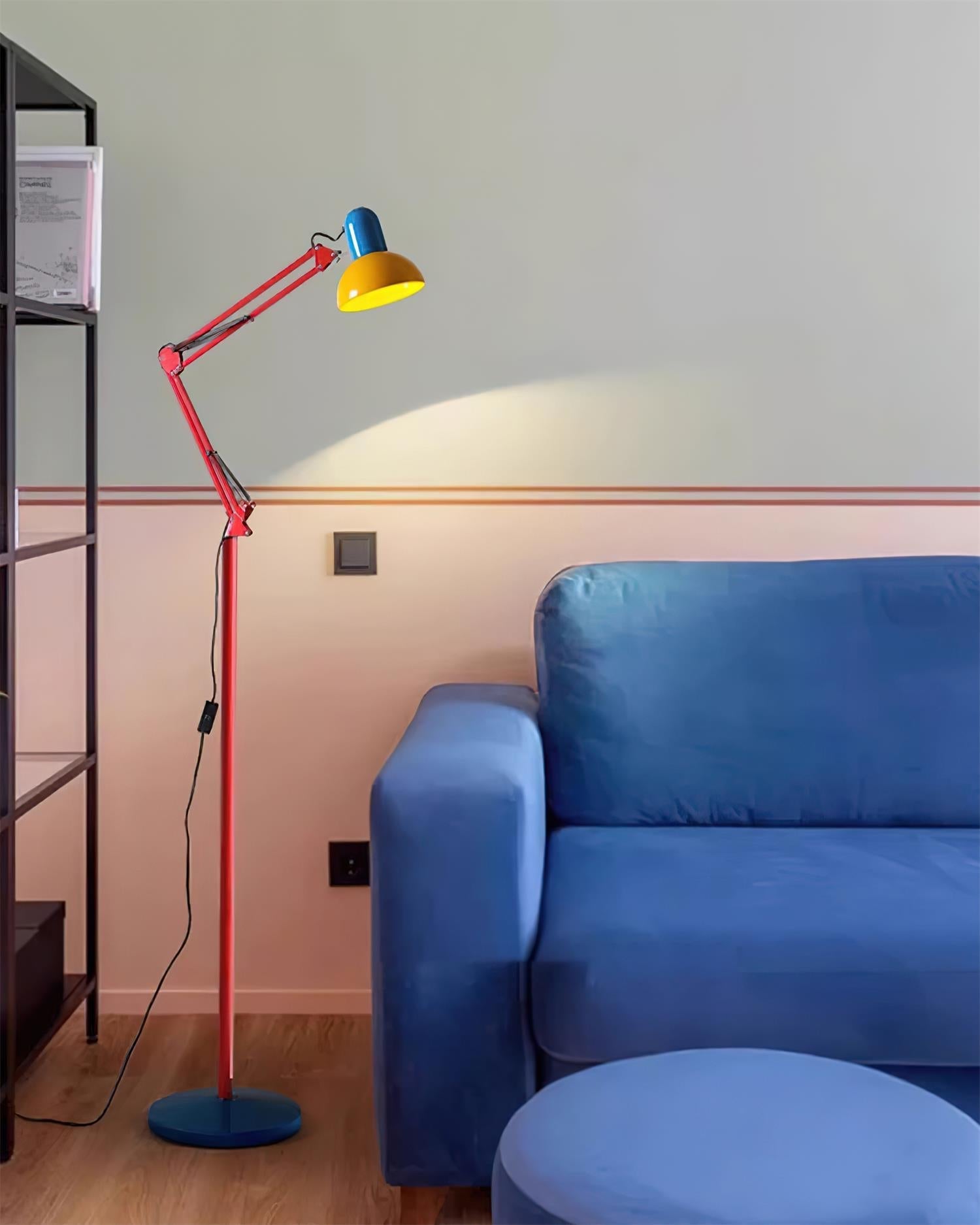Noreya | Lampada da Terra Regolabile in Stile Memphis con Design dai Colori Audaci