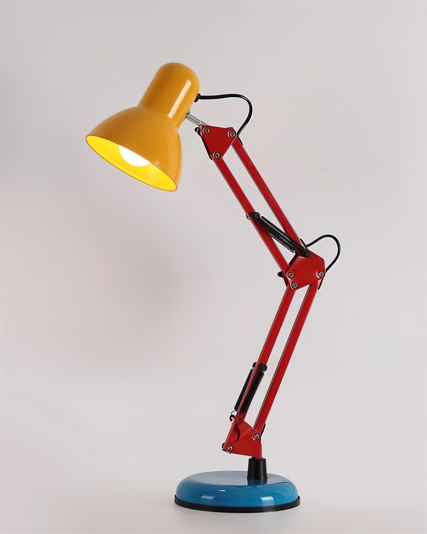 Velmora | Lampada da Scrivania Regolabile e Colorata con Braccio Meccanico e Design Plug-In