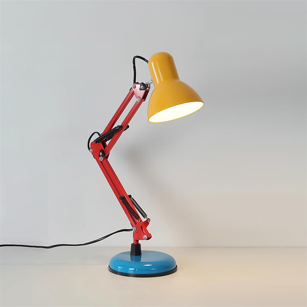 Velmora | Lampada da Scrivania Regolabile e Colorata con Braccio Meccanico e Design Plug-In