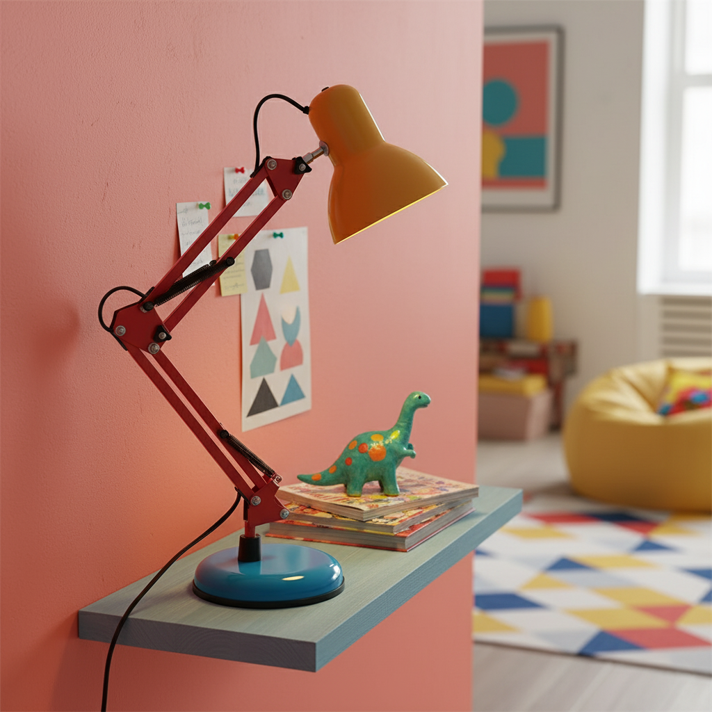 Velmora | Lampada da Scrivania Regolabile e Colorata con Braccio Meccanico e Design Plug-In