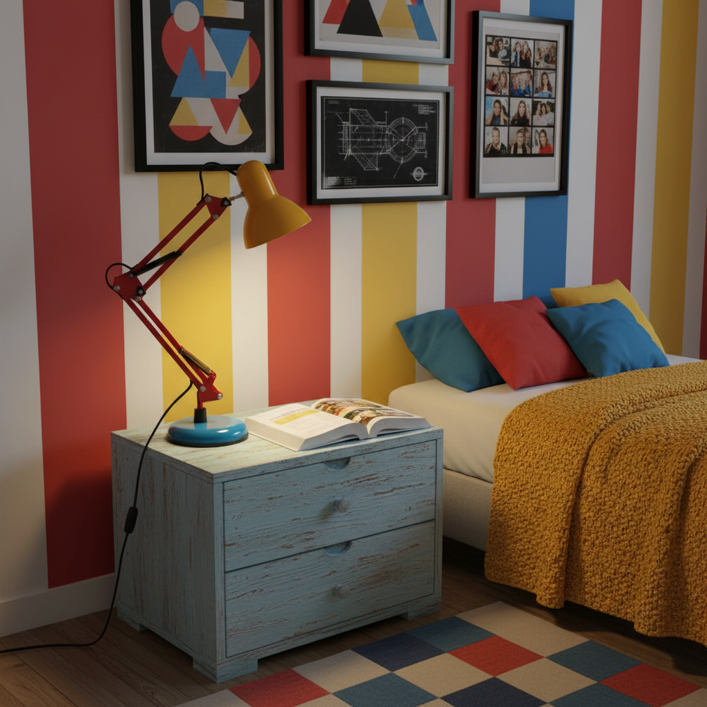 Velmora | Lampada da Scrivania Regolabile e Colorata con Braccio Meccanico e Design Plug-In