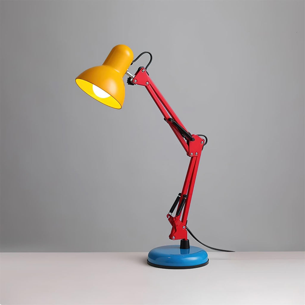 Velmora | Lampada da Scrivania Regolabile e Colorata con Braccio Meccanico e Design Plug-In