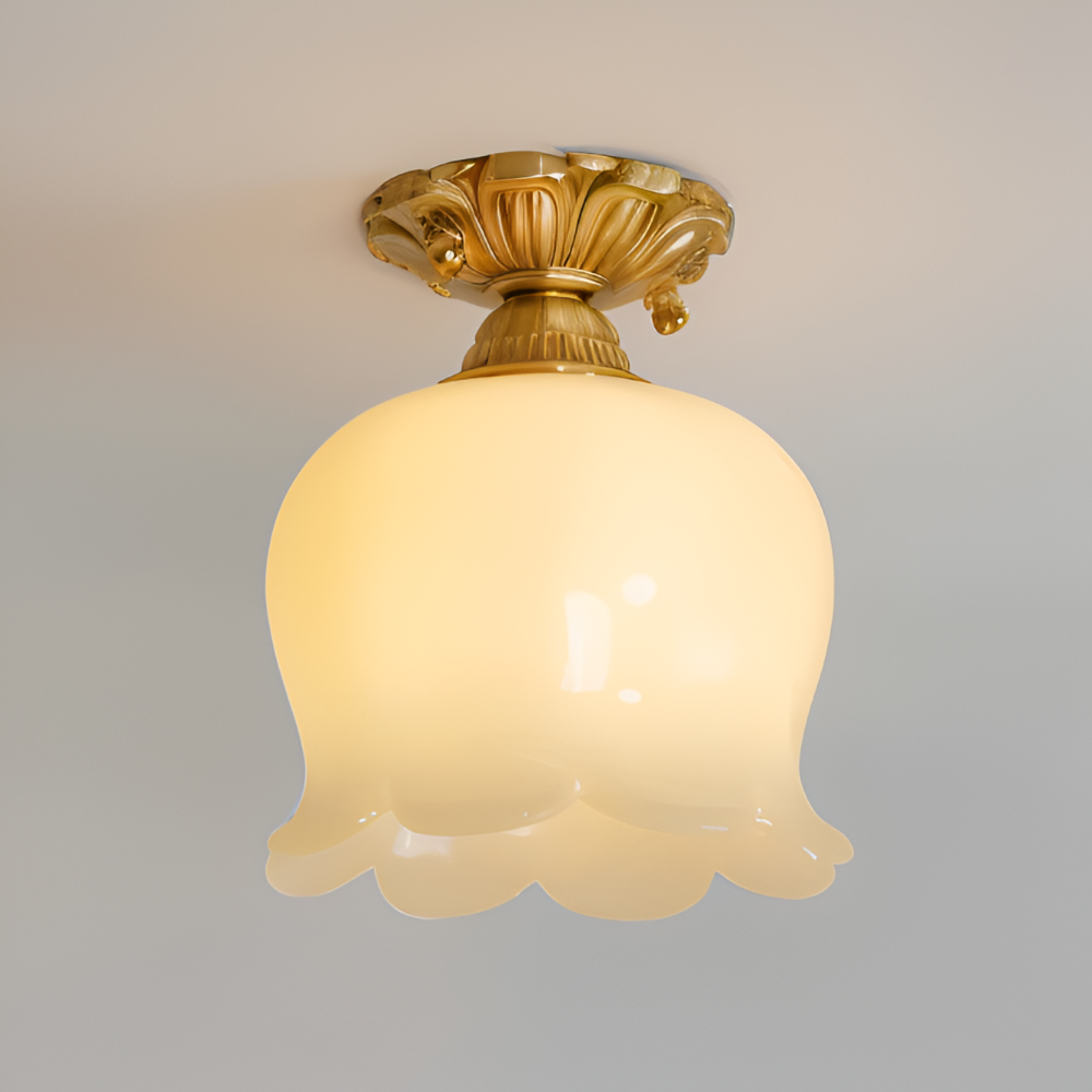 BloomAura – Lampada da soffitto decorativa a forma di fiore in stile vintage