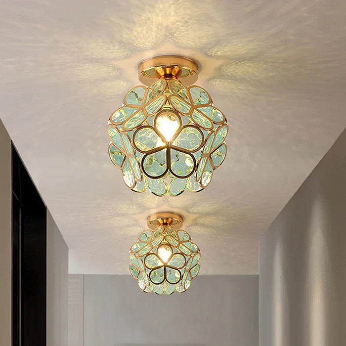 Lampada a sospensione con petali