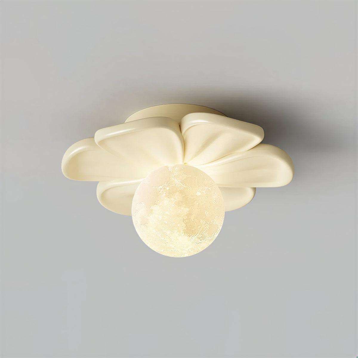 Lampada da soffitto a fiori a incasso con paralume a globo