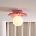 Lampada da soffitto a fiori a incasso con paralume a globo