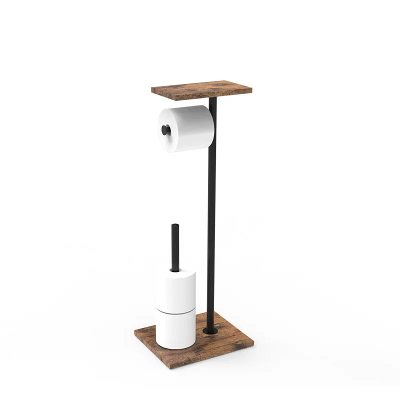 Supporto per carta igienica indipendente | Ripiano per cellulare e accessori | Supporto stabile | BathBridge