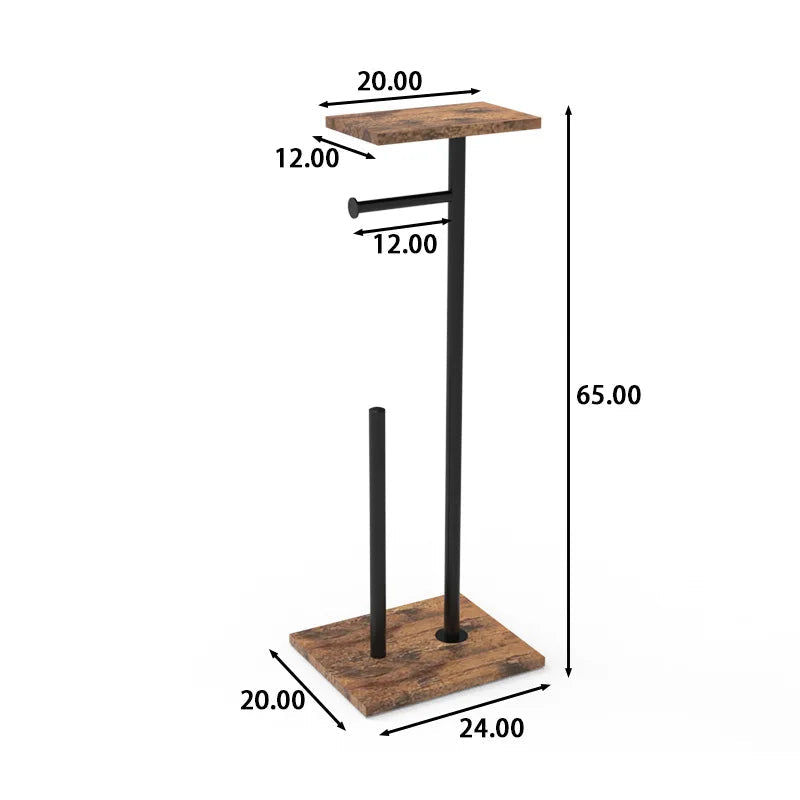 Supporto per carta igienica indipendente | Ripiano per cellulare e accessori | Supporto stabile | BathBridge