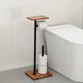 Supporto per carta igienica indipendente | Ripiano per cellulare e accessori | Supporto stabile | BathBridge