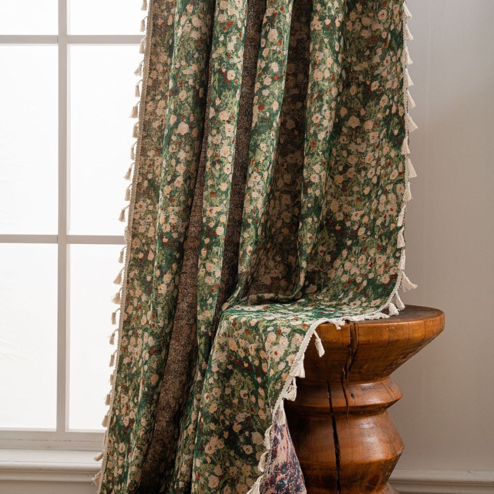 Tenda in Tappeto Floreale Vintage Francese
