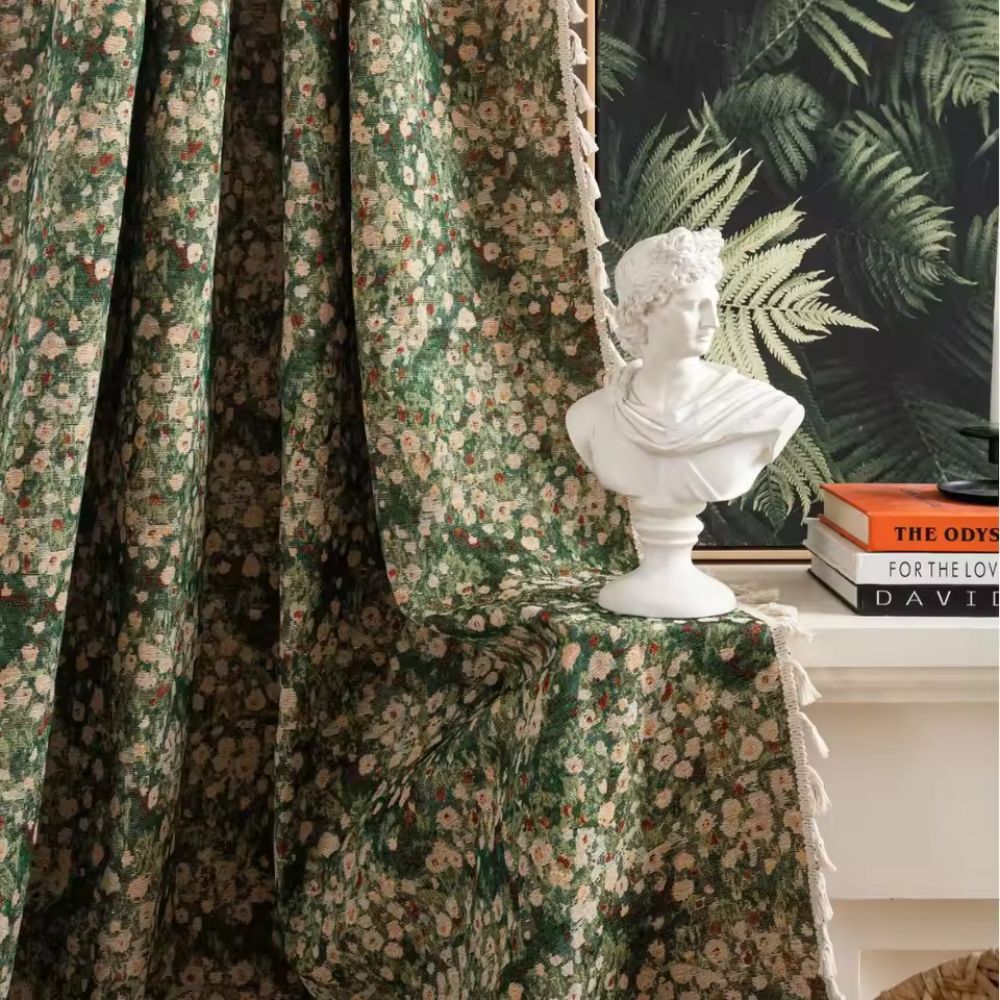 Tenda in Tappeto Floreale Vintage Francese