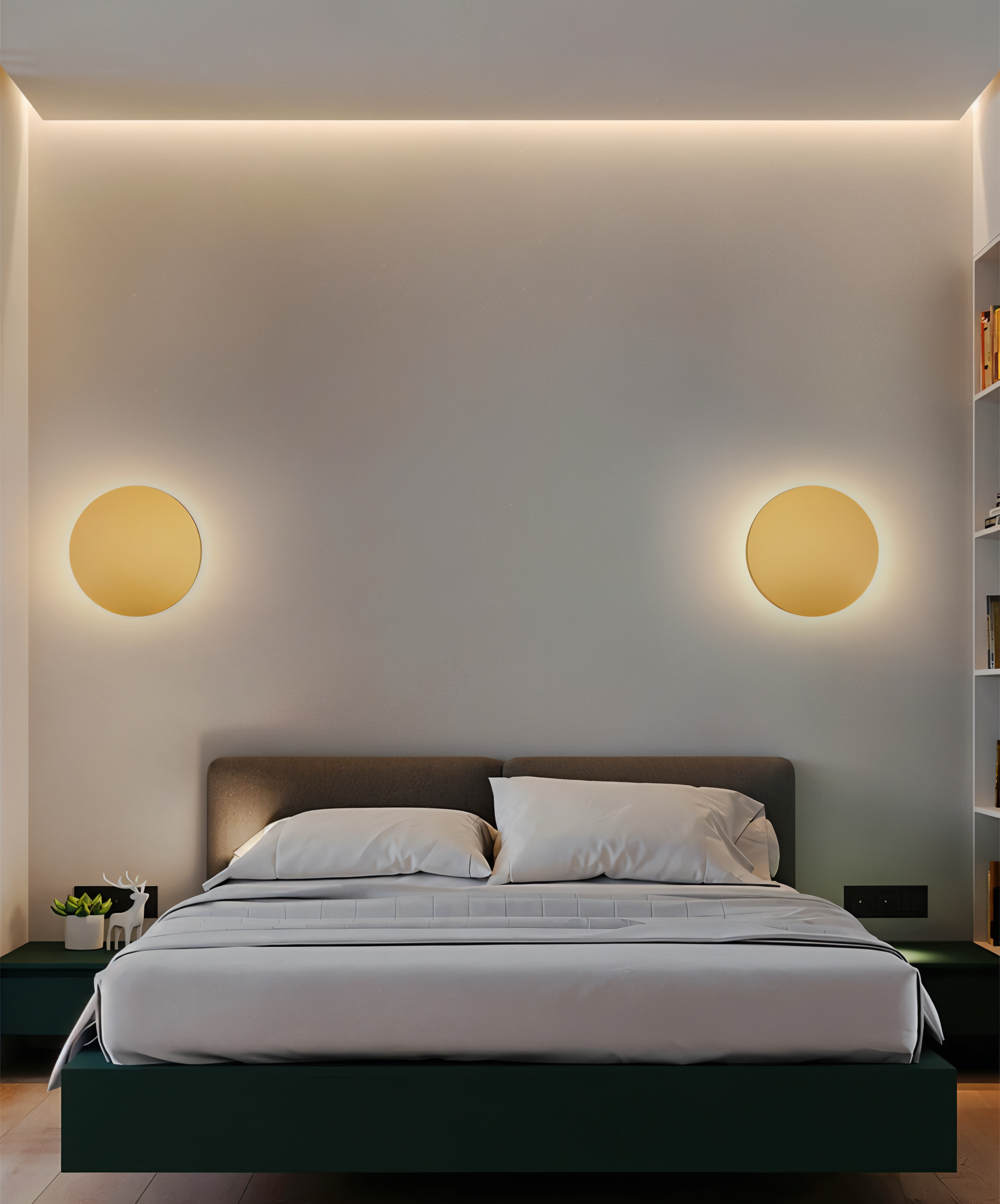 Lunaris – Lampada da Parete Moderna in Metallo con Luce LED Calda