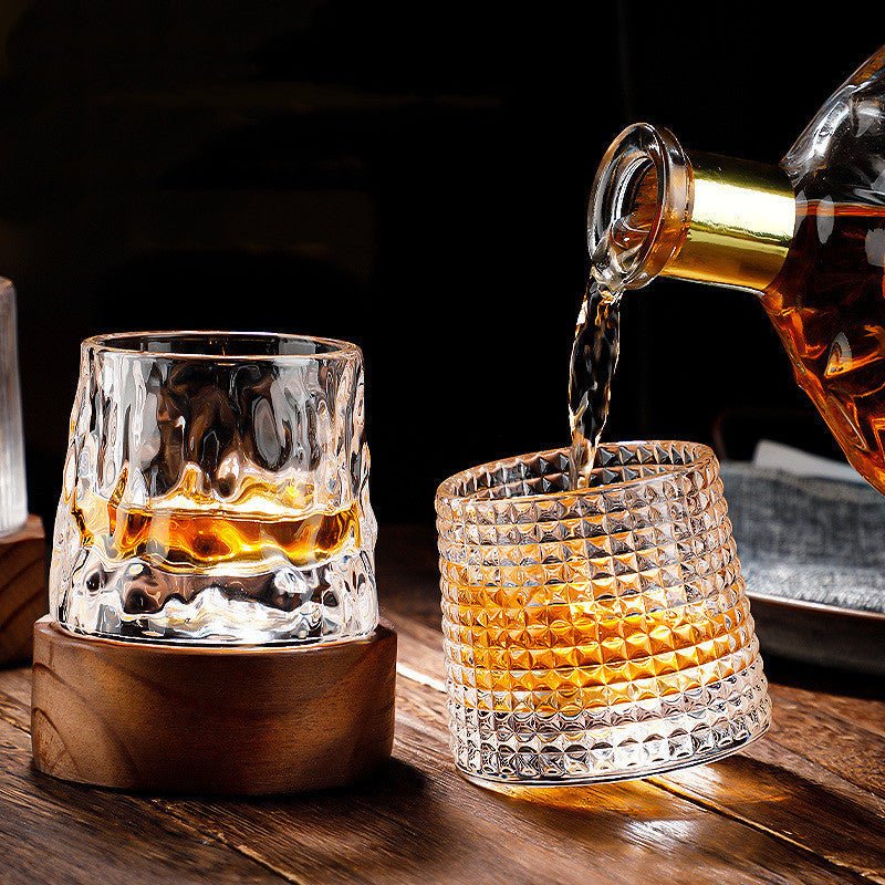 SPINSPIRIT - Bicchieri da whiskey rotanti per un tocco raffinato