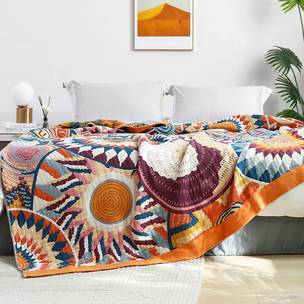 Coperta in Cotone Sunburst