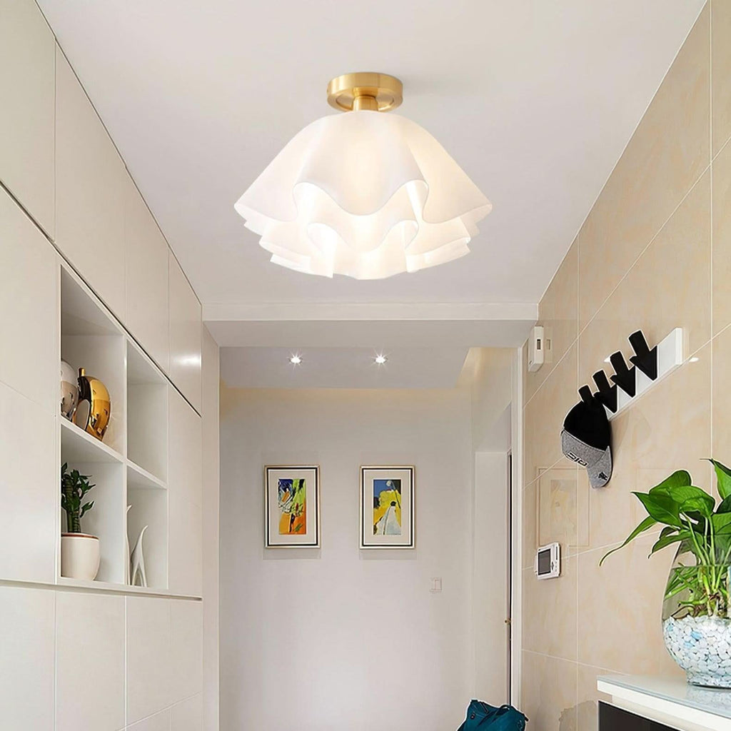 Lampada da soffitto moderna in rame con lampadine LED