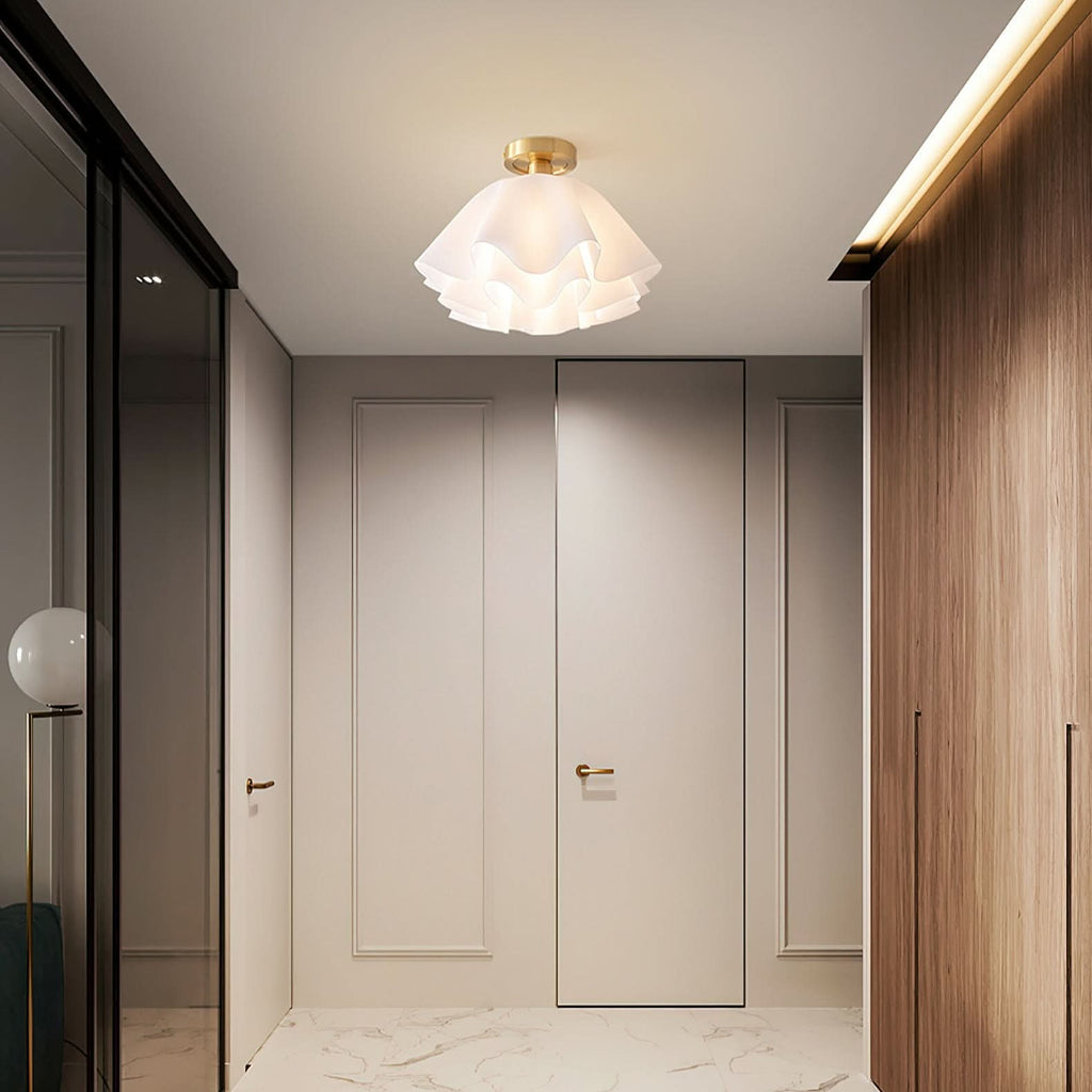 Lampada da soffitto moderna in rame con lampadine LED