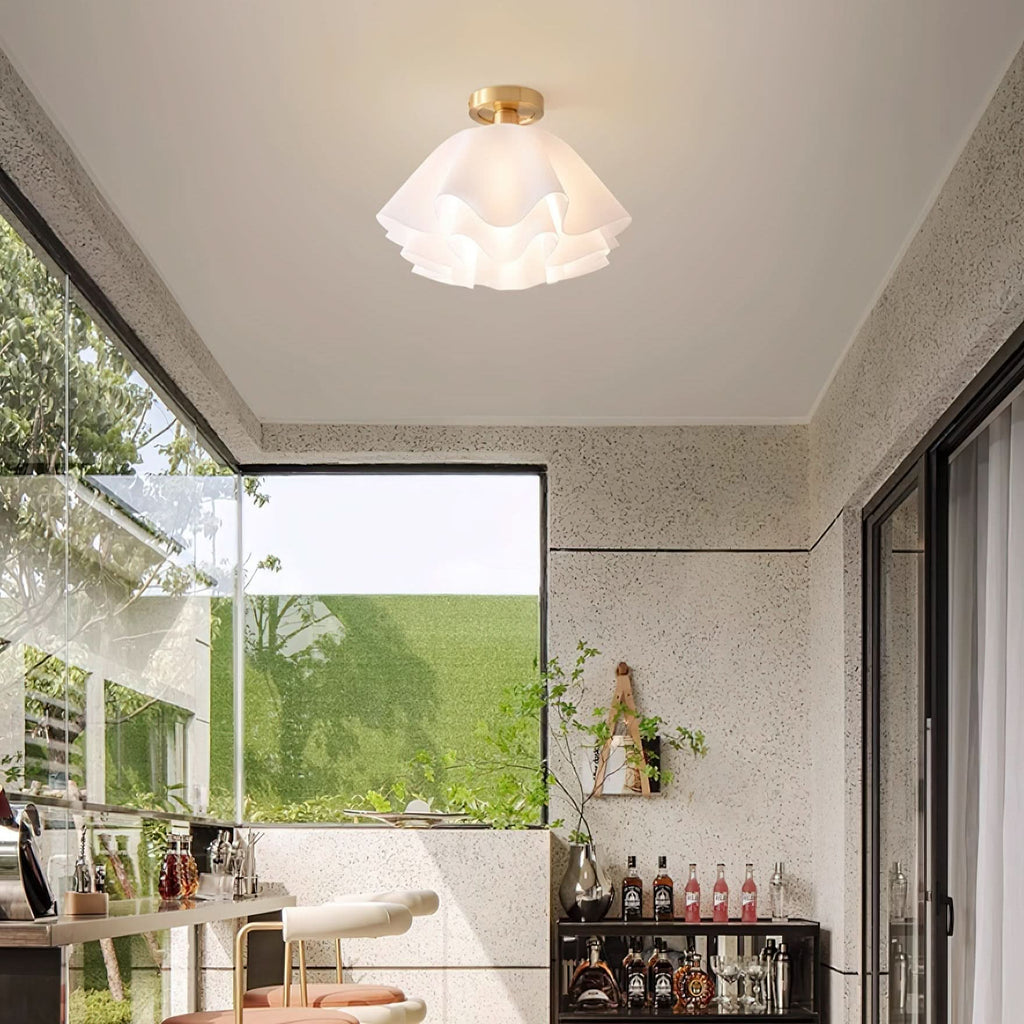 Lampada da soffitto moderna in rame con lampadine LED