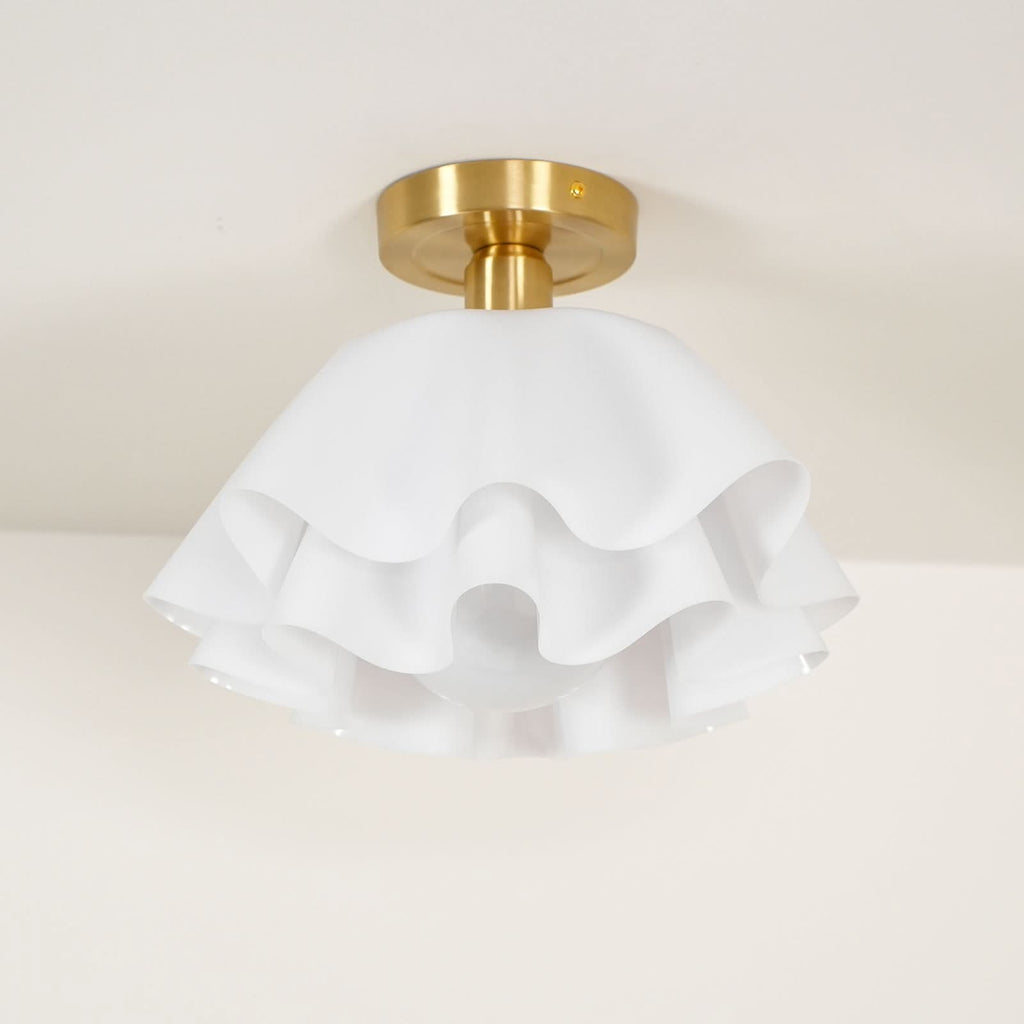 Lampada da soffitto moderna in rame con lampadine LED