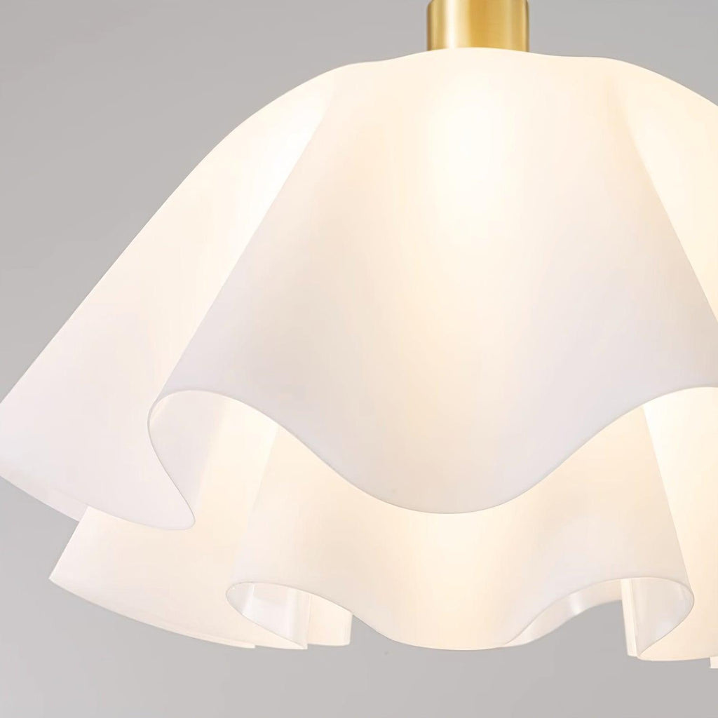 Eloriah | Lampadario in Ottone Pieghettato con Attacco E27 per Illuminazione Elegante di Bagni e Camere da Letto