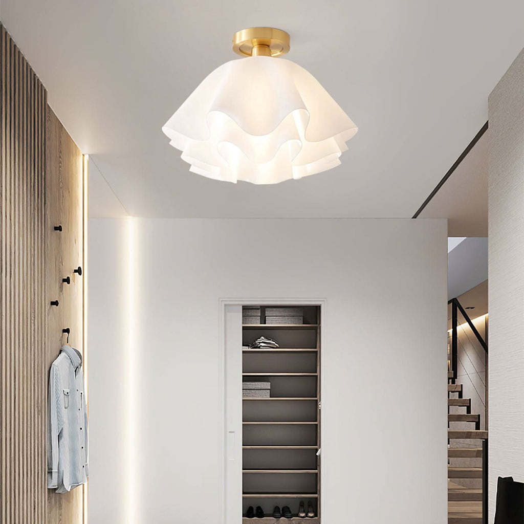 Lampada da soffitto moderna in rame con lampadine LED