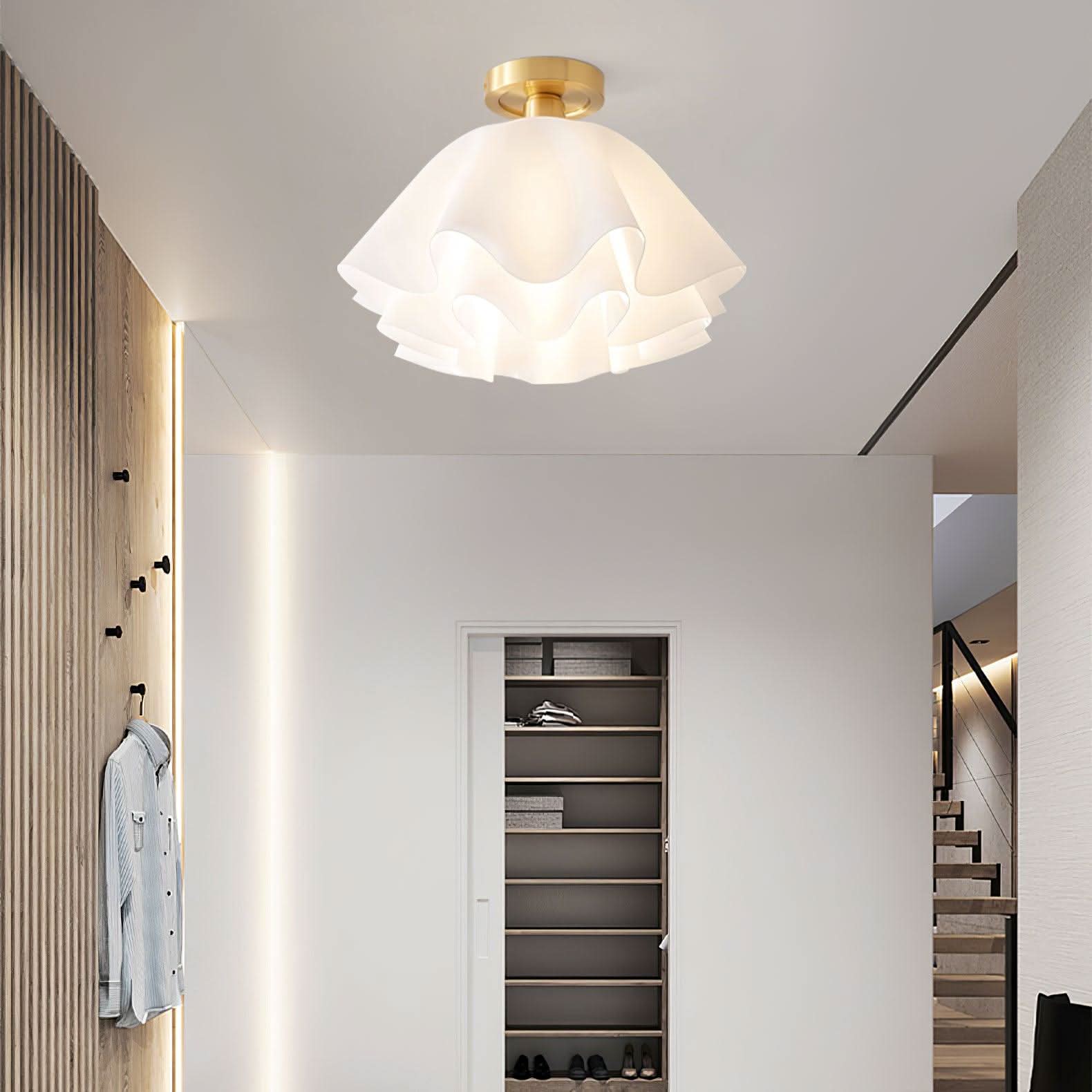 Lampada da soffitto moderna in rame con lampadine LED