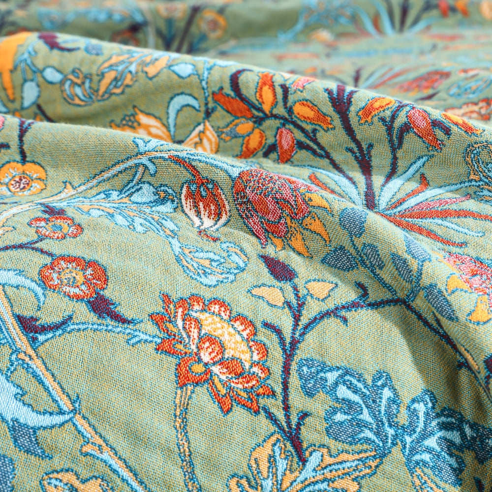 Coperta Reversibile in Cotone Puro Wild Petal