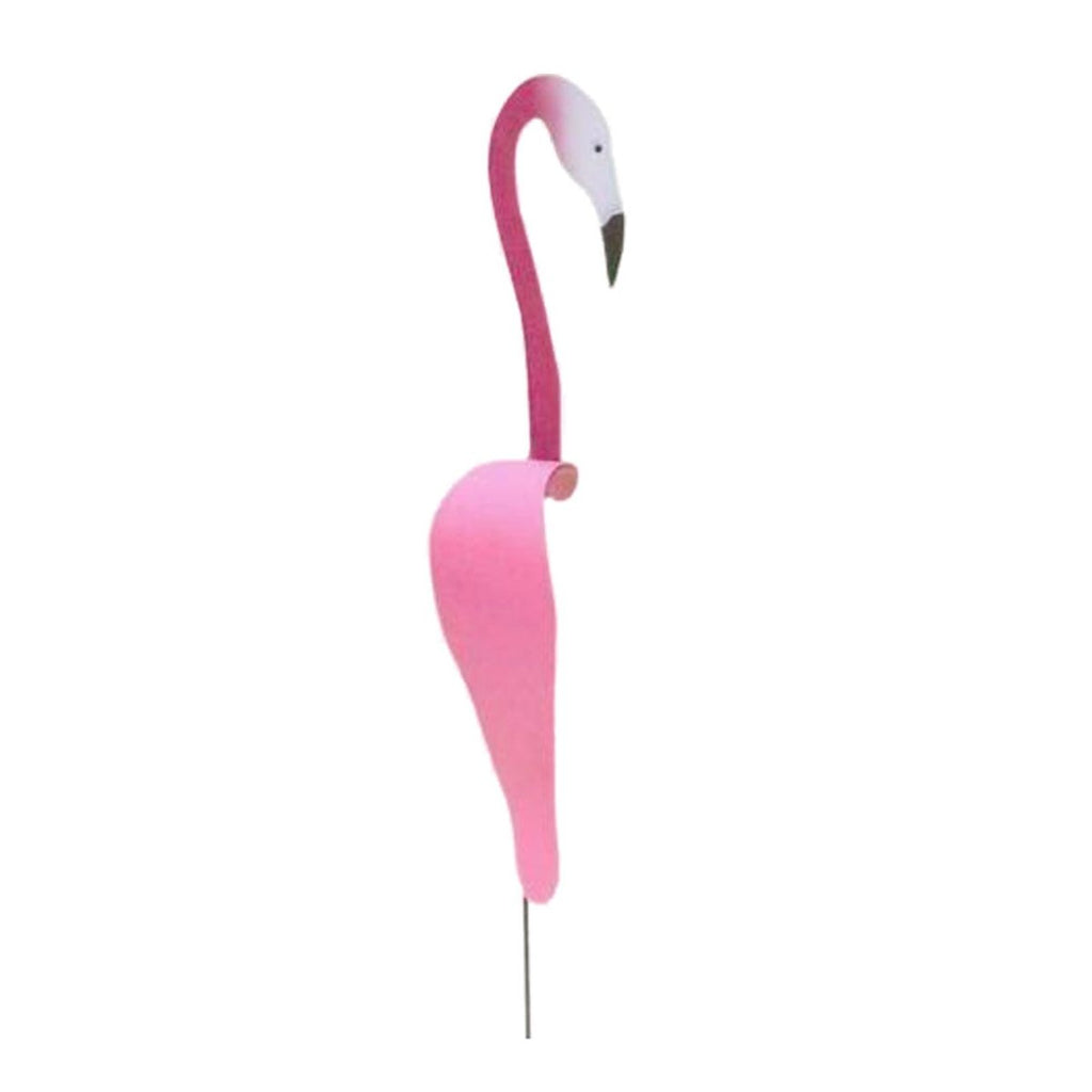Decorazione da Giardino Flamingo in Alluminio | Indicatore di Vento e Decorazione | Fatto a Mano | PinkDrift