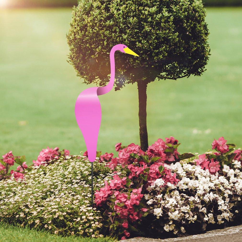 Decorazione da Giardino Flamingo in Alluminio | Indicatore di Vento e Decorazione | Fatto a Mano | PinkDrift