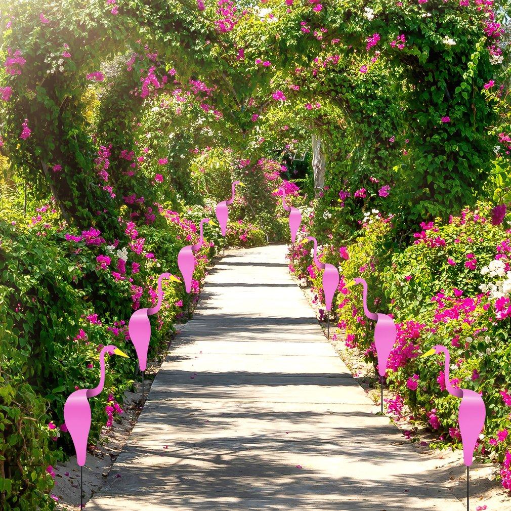 Decorazione da Giardino Flamingo in Alluminio | Indicatore di Vento e Decorazione | Fatto a Mano | PinkDrift