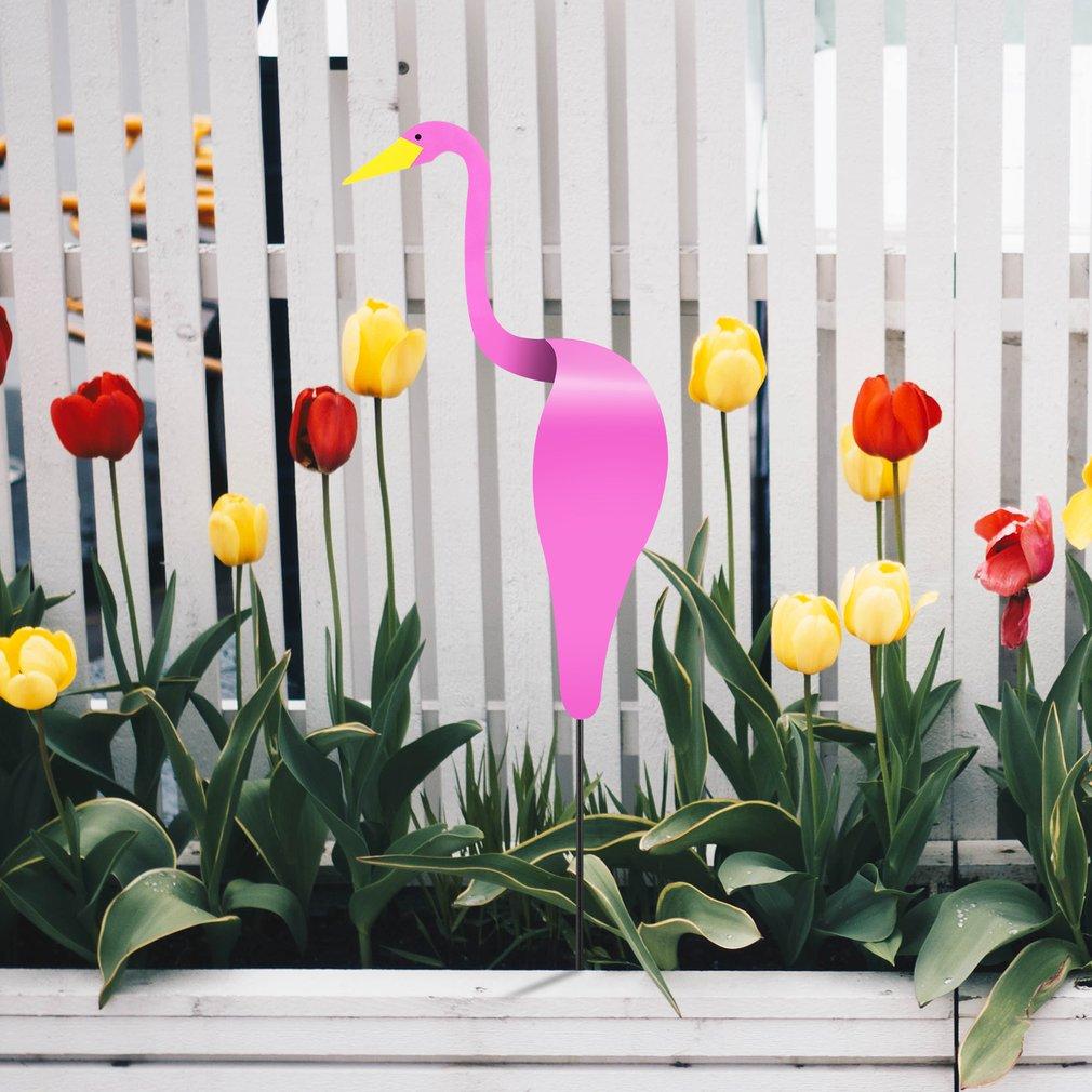 Decorazione da Giardino Flamingo in Alluminio | Indicatore di Vento e Decorazione | Fatto a Mano | PinkDrift