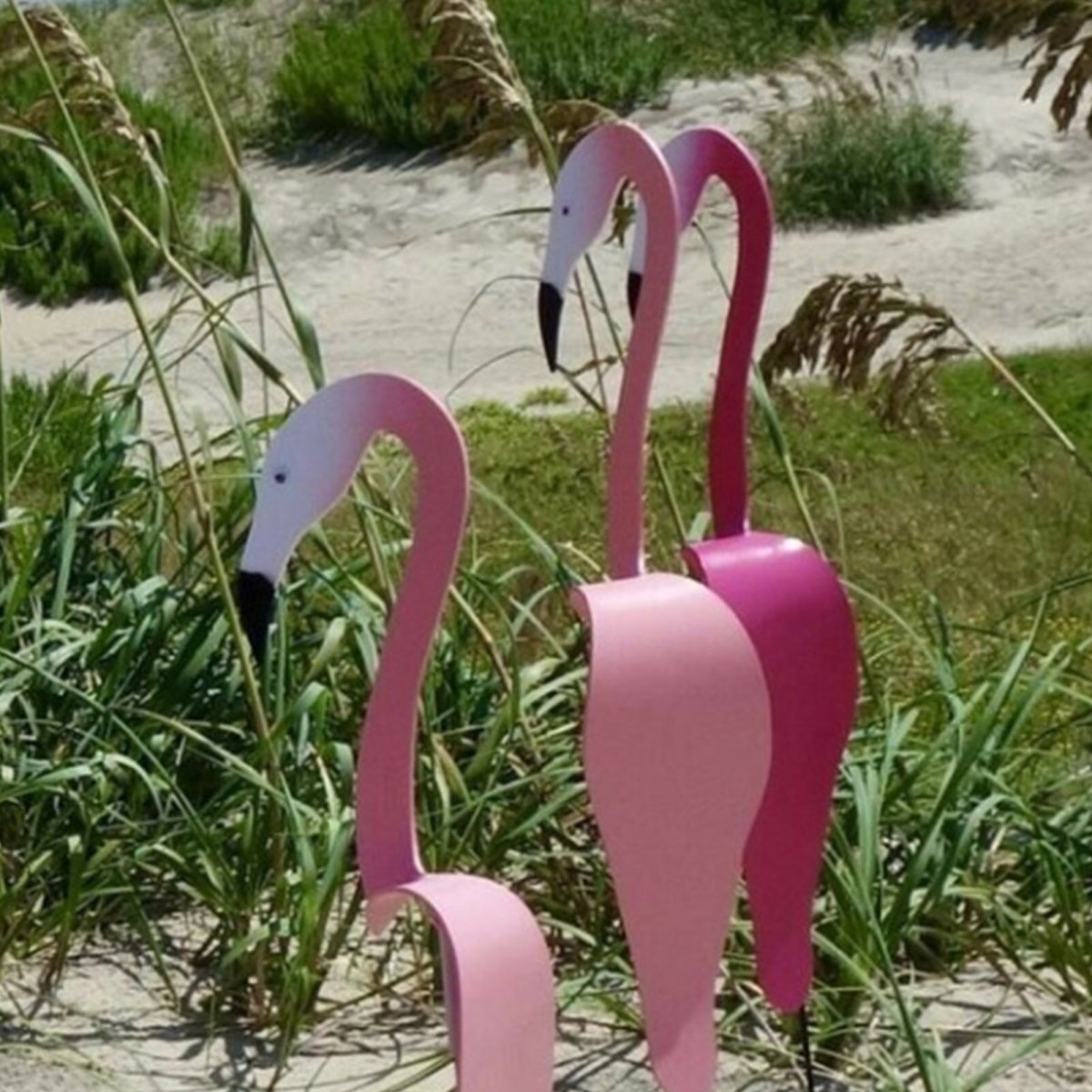 Decorazione da Giardino Flamingo in Alluminio | Indicatore di Vento e Decorazione | Fatto a Mano | PinkDrift