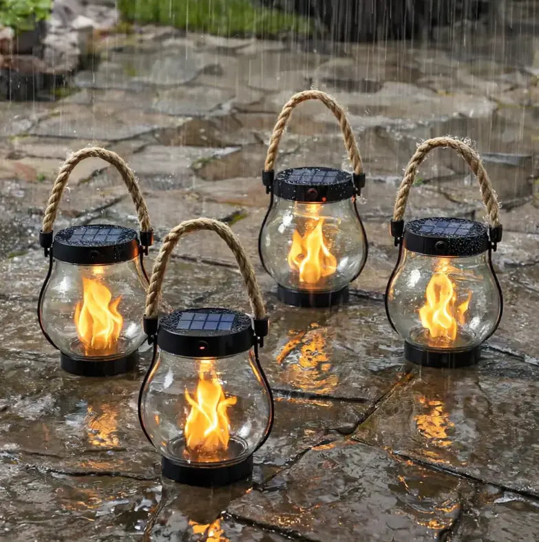 Lanterna da Giardino | Automatica al Crepuscolo | Resistente alle Intemperie | Fackel Solare