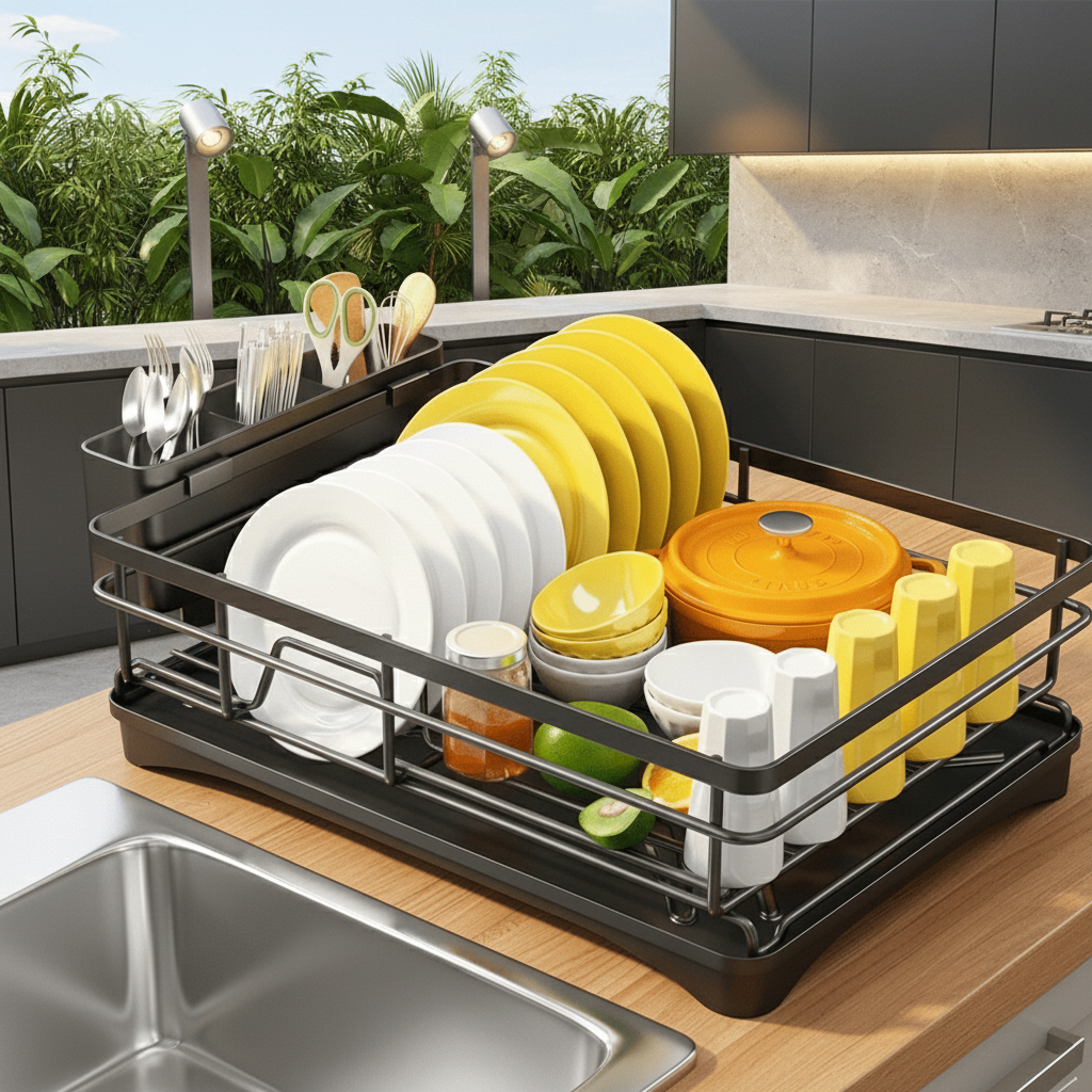 FLOWRACK – Scolapiatti – Design moderno per un'asciugatura efficiente