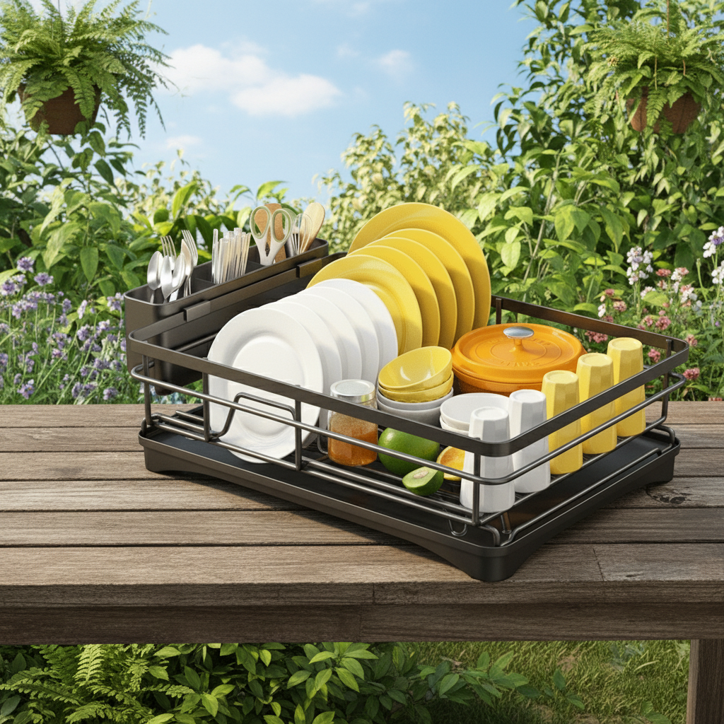 FLOWRACK – Scolapiatti – Design moderno per un'asciugatura efficiente