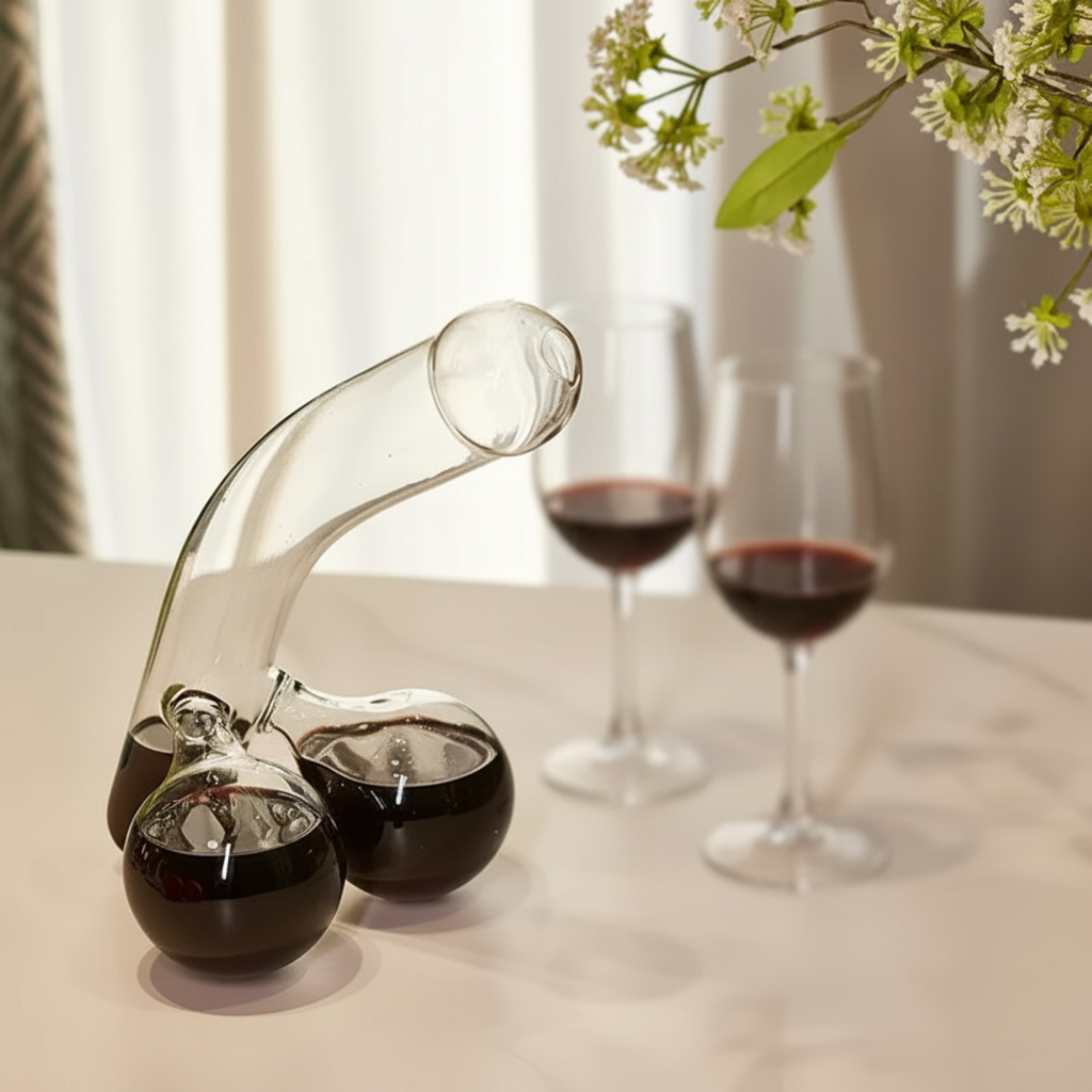 Decanter in Vetro | Design Elegante e Capacità di 650 ml | Trasparente